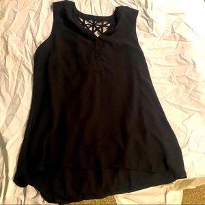 IZ Byer Black Top with Open Back Large